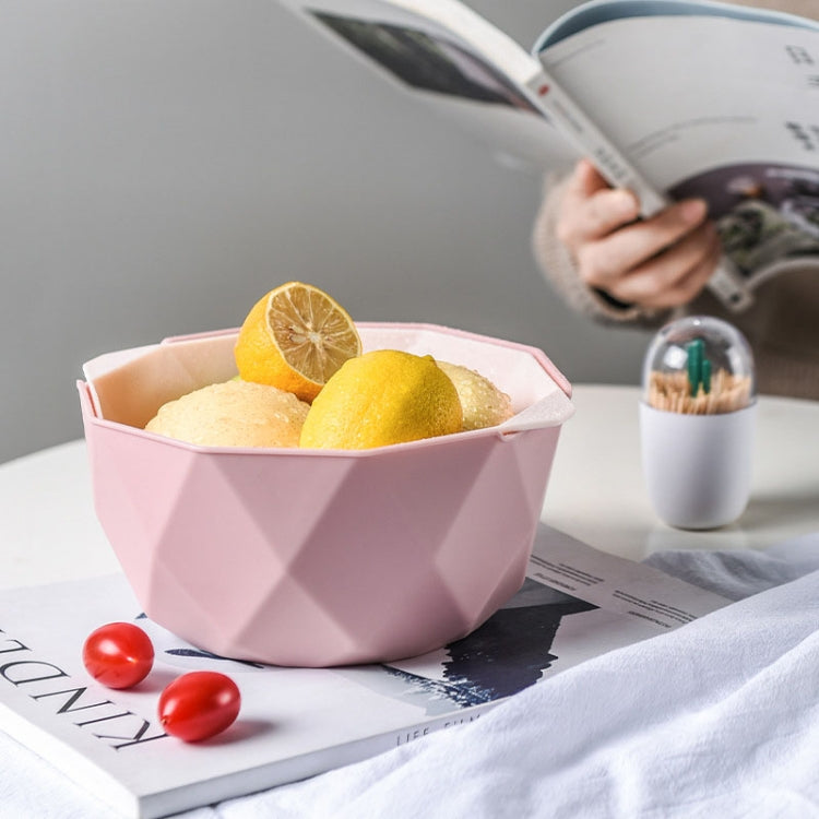 Double-layer Hollow Drain Basket Household Plastic Multi-function Washing Vegetables and Fruit Dishes