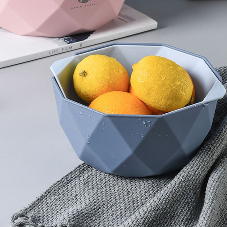 Double-layer Hollow Drain Basket Household Plastic Multi-function Washing Vegetables and Fruit Dishes — view 10