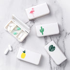 2 PCS Portable Mini Pill Case Medicine Boxes 3 Grids Travel Home Medical Drugs Container Holder Cases Storage Box