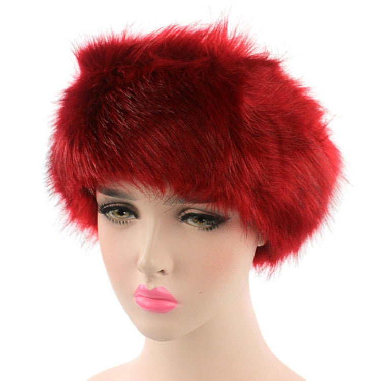 Unisex Winter Imitation Fur Headband Bomber Hat — Navy