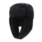 Winter Outdoor Pure Color Plush Warm Ear Cap Flight Cap