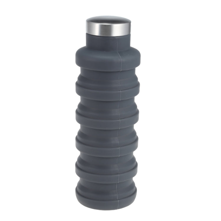 Portable Silicone Water Bottle Retractable Folding Coffee Bottle Outdoor Travel Drinking Sport Drink Kettle, Capacity:500ml