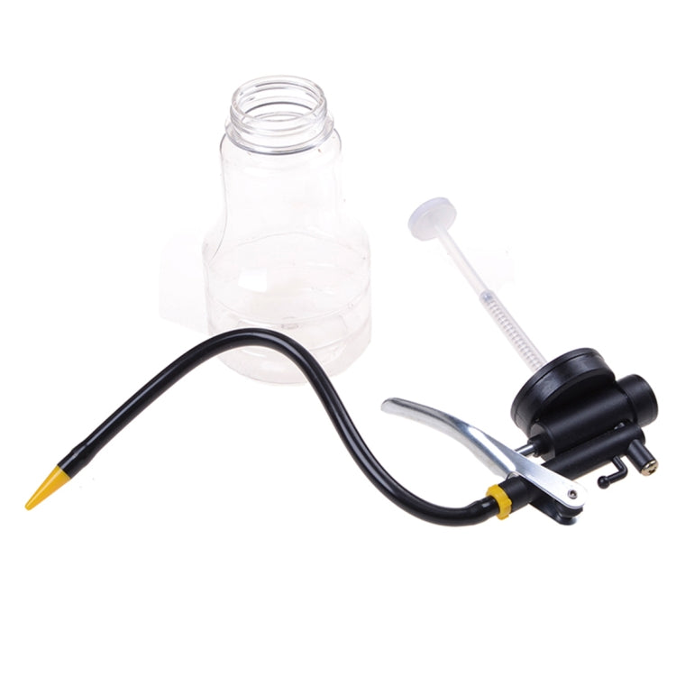 250cc Transparent High Pressure Pump Oiler Lubrication Oil Can Plastic Machine Oiler Grease 245mm Length flex Gun