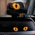 10pcs 10*8cm Cute Simulation Cat Eyes Car Stickers 3D Vinyl Decal for Rearview Mirror Car Head Engine Cover Windows Decoration