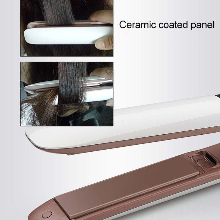 Hair Straightener Iron LED Display Ceramic Coating Plate Ionic Curling Iron