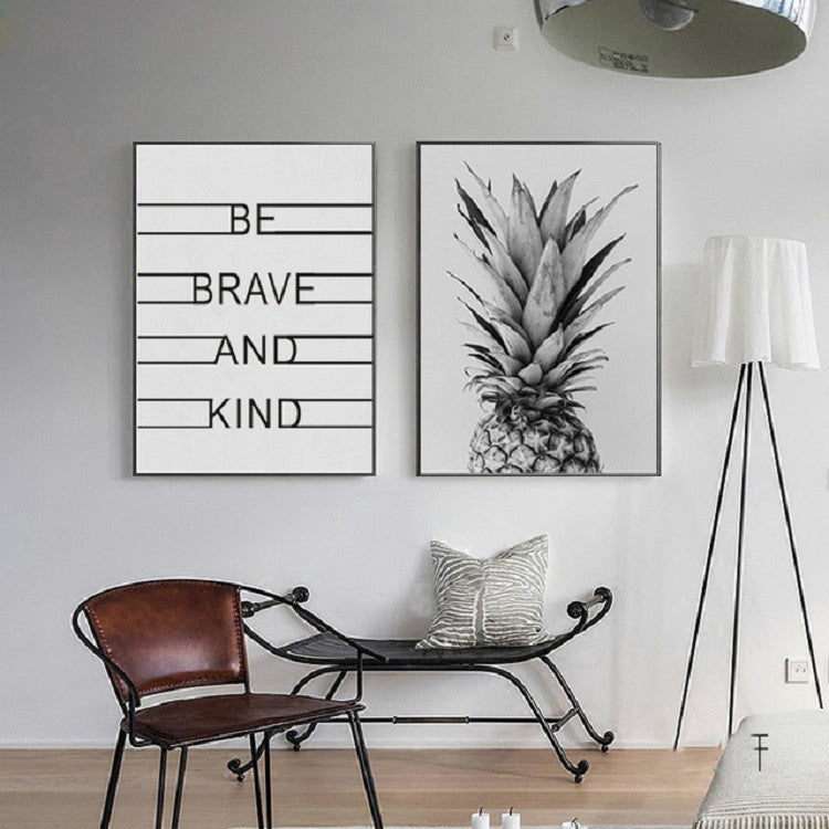2pcs Modern Minimalist Pineapple Letter Frameless Decorative Painting Living Room Core — view 6