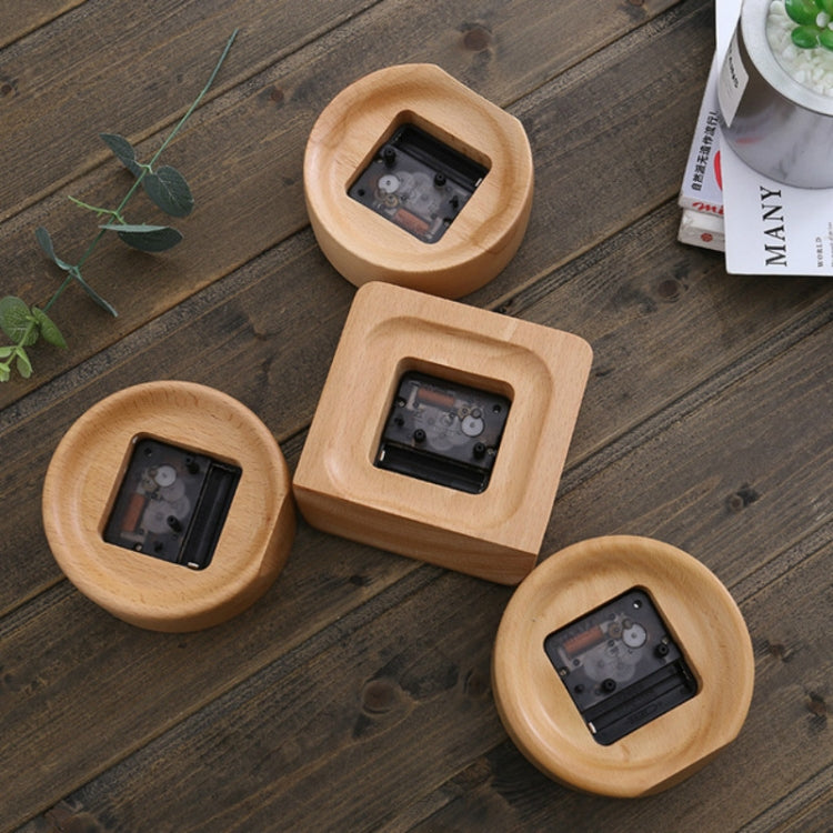 Simple Home Study Solid Wood Decorative Bedside Beech Alarm Clock