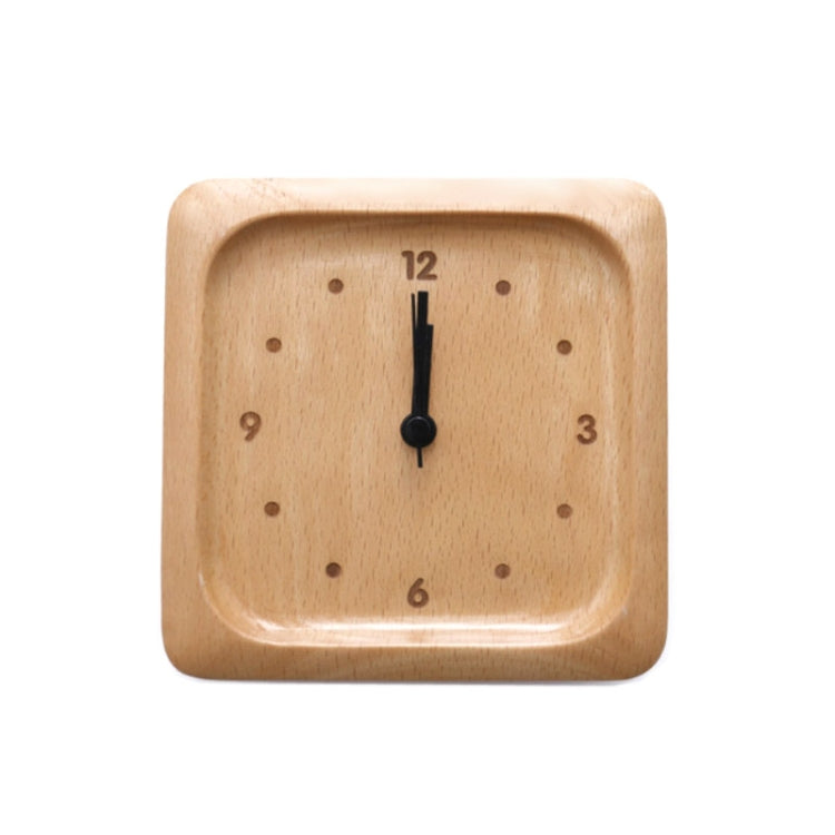 Simple Home Study Solid Wood Decorative Bedside Beech Alarm Clock