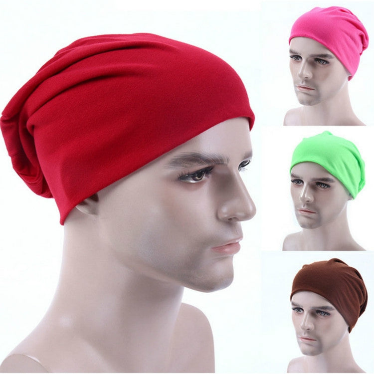 Men Candy Colors Knit Sleeve Cap Hip-hop Cap