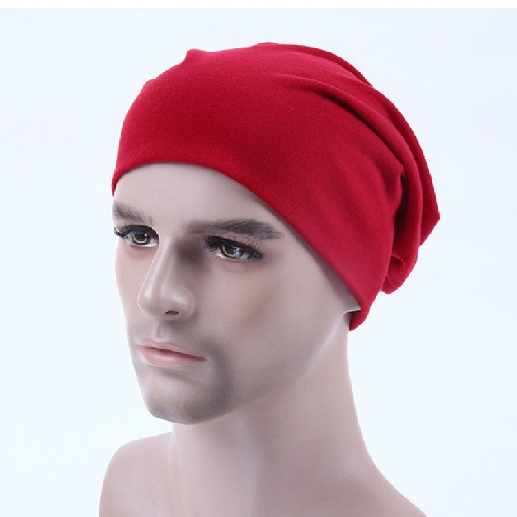 Men Candy Colors Knit Sleeve Cap Hip-hop Cap