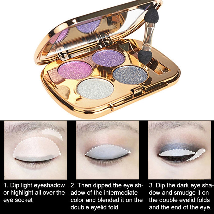 Professional Eye Makeup Eyeshadow Palette Gold Smoky Cosmetics Makeup Palette Diamond Bright Glitter Eye Shadow