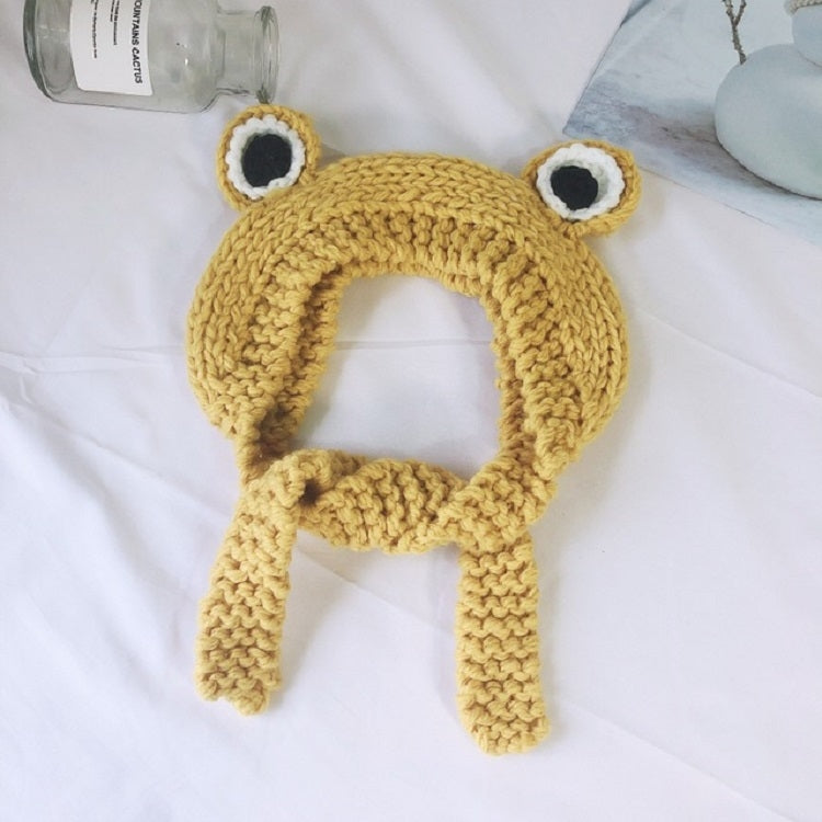 Children Cartoon Frog Big Eyes Earmuffs Hair Hat Bomer Hat