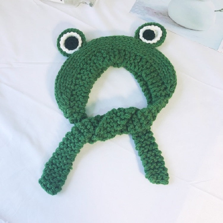 Children Cartoon Frog Big Eyes Earmuffs Hair Hat Bomer Hat