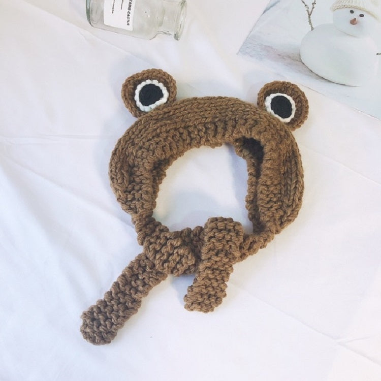 Children Cartoon Frog Big Eyes Earmuffs Hair Hat Bomer Hat