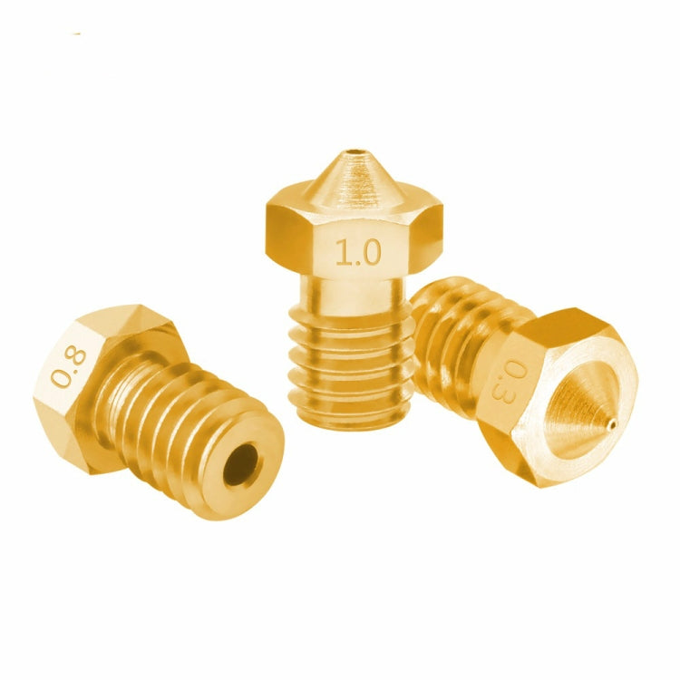 8 PCS Bugatti 3D Printer Accessories E3D-V5 V6 Nozzle M6 Thread Consumables Hot Nozzle