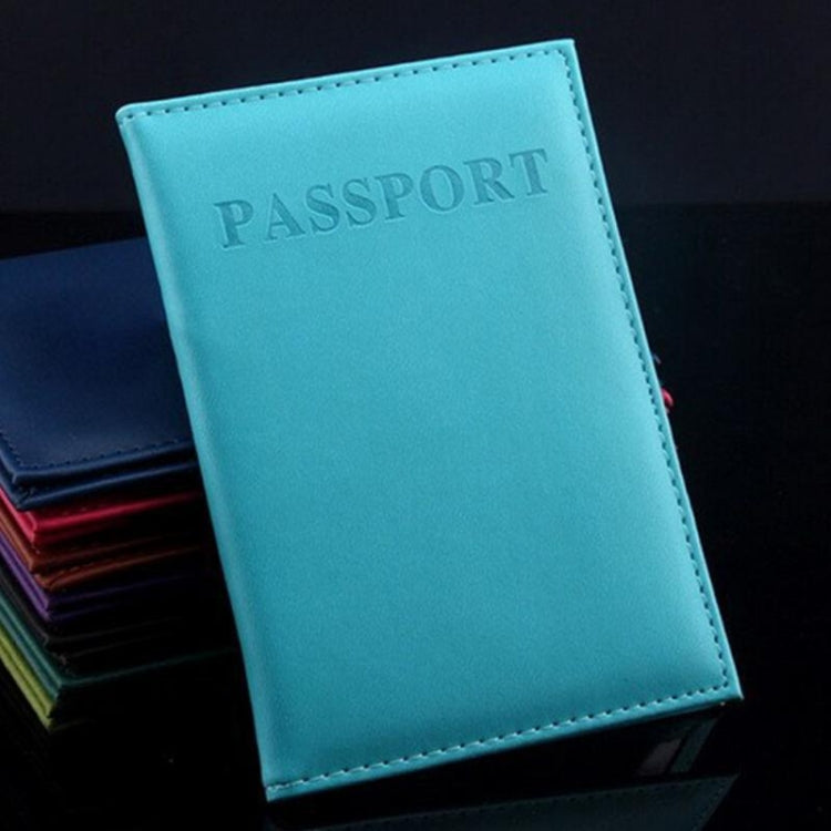 Artificial Leather Travel Passport Cover — black