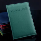 Artificial Leather Travel Passport Cover — deep blue