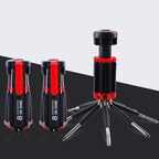 Multi-function Hand Screwdriver With LED Light, 8 In1
