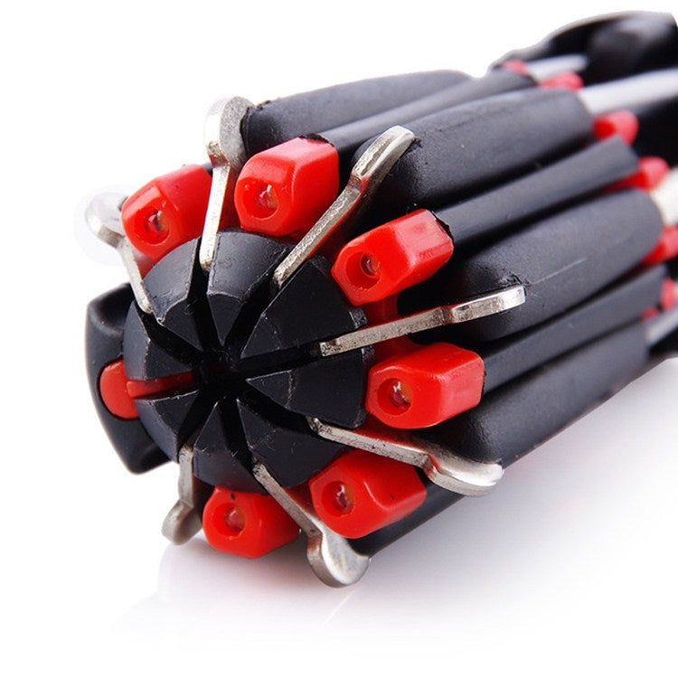 Multi-function Hand Screwdriver With LED Light, 8 In1