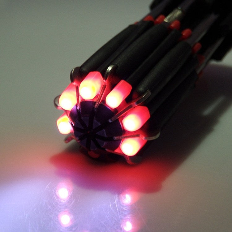 Multi-function Hand Screwdriver With LED Light, 8 In1
