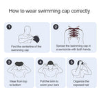 Comfortable Cloth Swimming Cap for Men and Women, Cloth Swimming Cap(Red Strip-12)