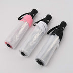 Creative Transparent Folding Umbrella 8 Bones Automatic Umbrella — White