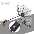 Creative Transparent Folding Umbrella 8 Bones Automatic Umbrella — Black
