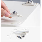 4 PCS Storage Box Pulley Storage Box Roller Trash Pulley Adhesive Wheels — view 3