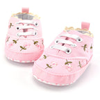 Baby Girl Shoes Lace Floral Embroidered Soft Shoes Walking Toddler Kids Shoes