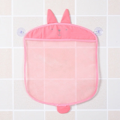 Cartoon Wall Hanging Kitchen Bathroom Storage Bags Knitted Net Mesh Bag Baby Bath Toys Shampoo Organizer — view 7