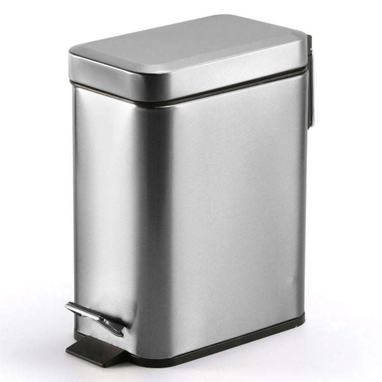 Household Stainless Steel Foot Pedal Small Rectangular Trash Can — view 9