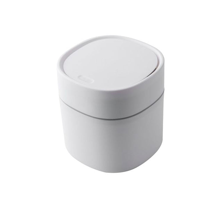 Household Mini Desktop Trash Can Covered Debris Storage Cleaning Cylinder Box — view 10