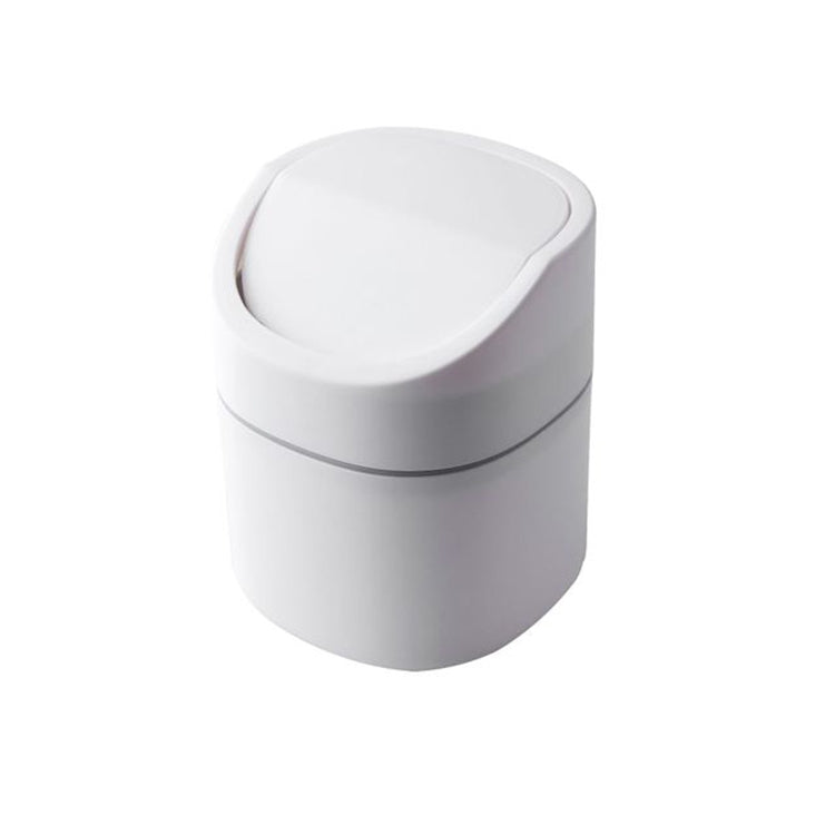 Household Mini Desktop Trash Can Covered Debris Storage Cleaning Cylinder Box — view 11