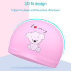 Children Waterproof PU Coated Breathable Sunscreen Swimming Cap