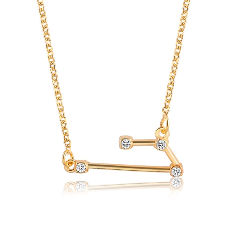 Fashion Zircon Pendant Zodiac Guardian Necklace Short Clavicle Chain