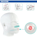 CPR Emergency Face Shield Mask Key Ring Breathing Mask — Green