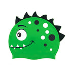 Children Cartoon Dinosaur Comfortable Silicone Swimming Cap