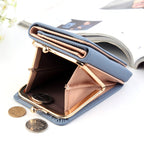 Short Wllet Lady Small Wallet Multi-Card Three Fold — Purple