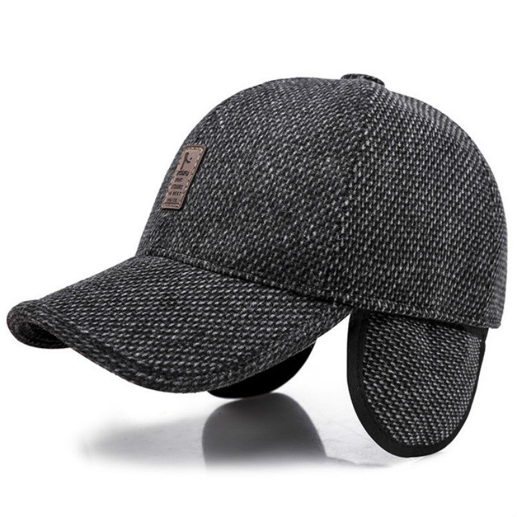 Winter Casual Baseball Cap Outdoor Thickened Warm Bomber Hats for Men