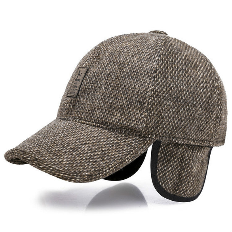 Winter Casual Baseball Cap Outdoor Thickened Warm Bomber Hats for Men