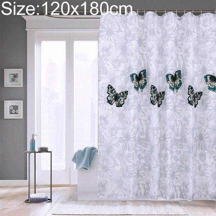 Butterfly Waterproof Polyester Shower Washable Bathroom Curtains — view 8
