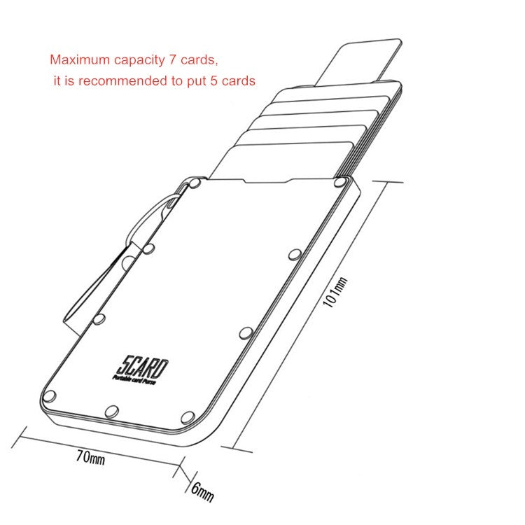 Portable Ultra-thin Card Holder Pull-out Design Invisible Personalized Card Holder — view 4