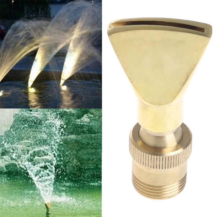 Water View Rockery Fountain All Copper Stainless Steel Adjustable Universal Fan-shaped Flat Nozzle — view 9