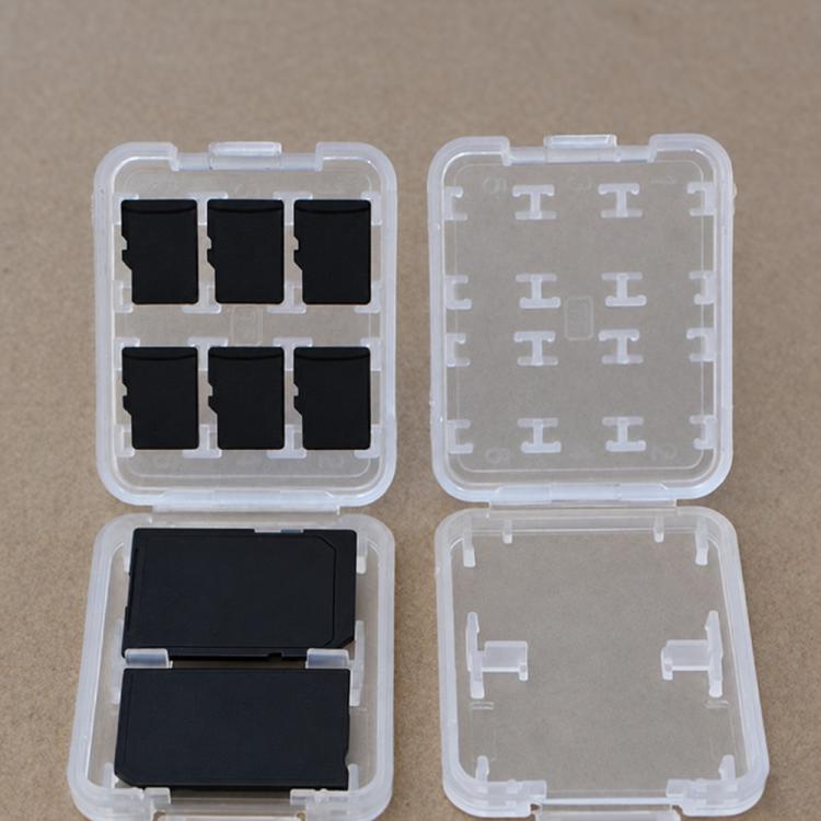 10 PCS Mini Transparent Multifunctional Storage Card Box
