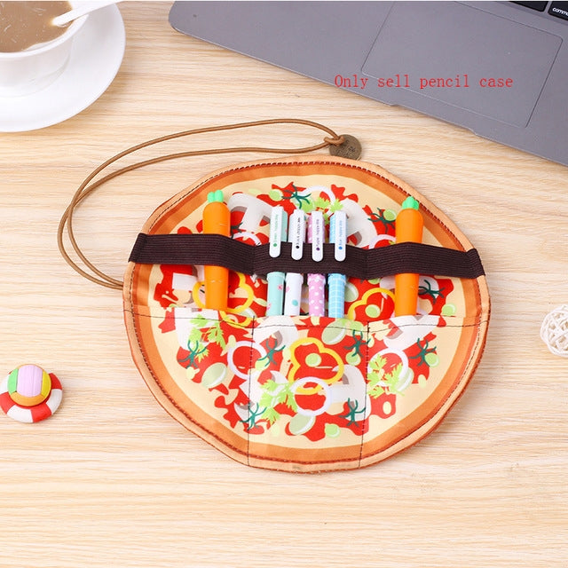 Stationery Box Fun Pancake Shape Student Personality Pencil Case Simulation Pencil Storage Box