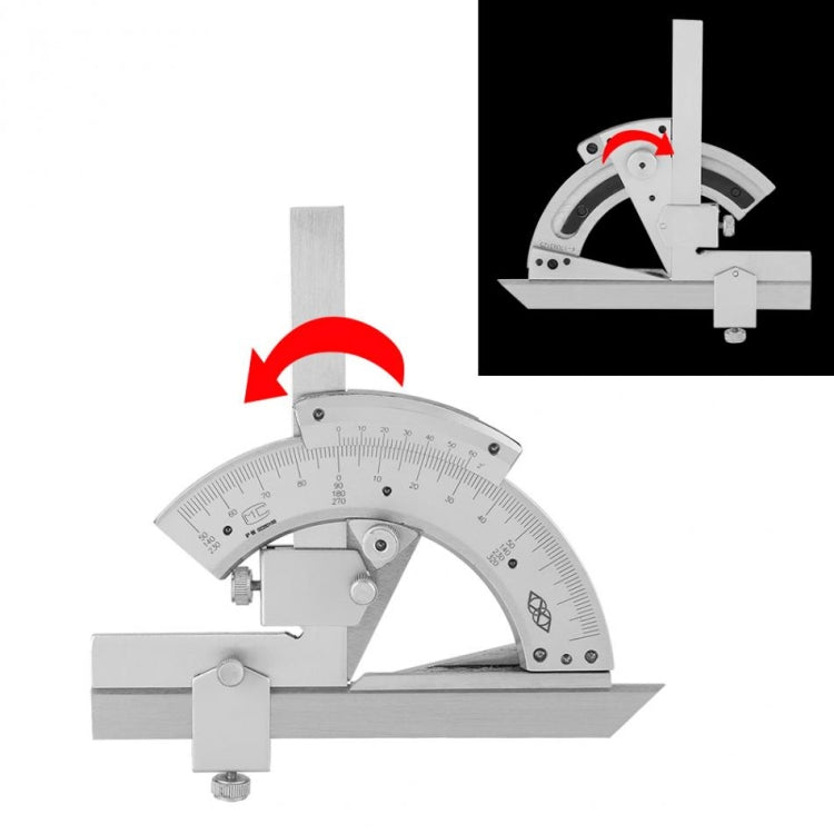 High Carbon Steel Non-parallax Trimmer Protractor Angle Measuring Ruler — Angle Measuring Ruler
