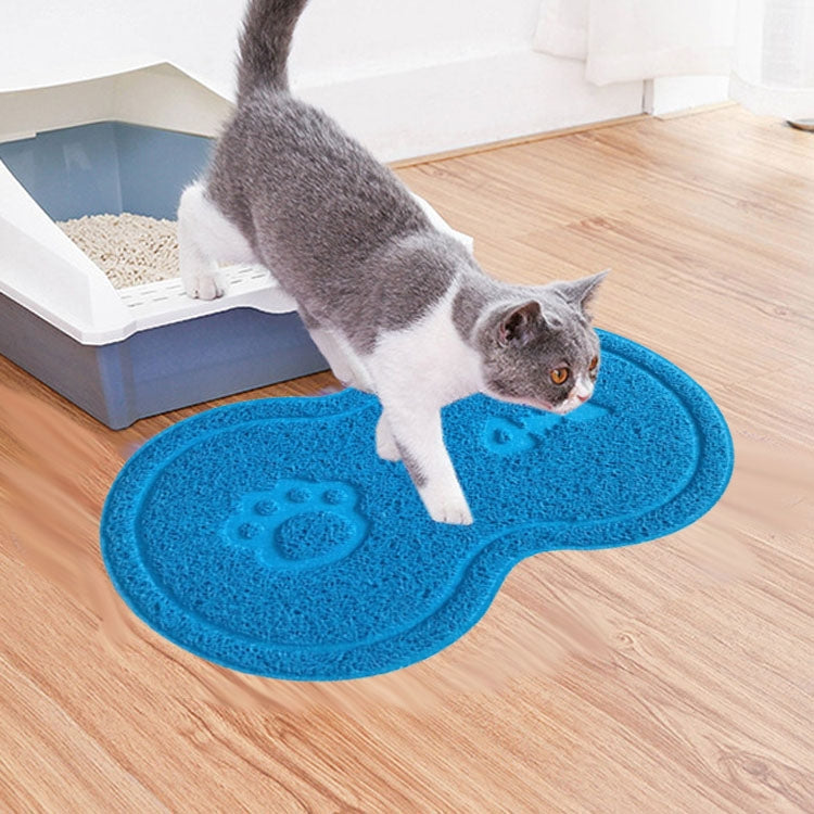 Lovely PVC Cat Litter Mat Eight-shaped Anti-skid Placemat Pet Supplies — view 11