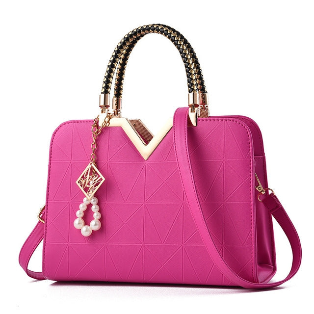 Summer Female Phone Pocket Zipper Handbags Flap Leather Shoulder Crossbody Bags — Wine Red
