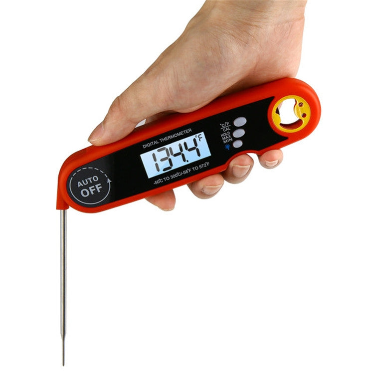 Foldable Probe Waterproof Food Thermometer Kitchen Barbecue Fast Temperature Measurement Digital Display Electronic Thermometer — view 5