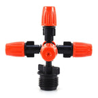 2 PCS Cross Five Outlet Spray Nozzle Gardening Greenhouse Watering Spray — Cross Five Outlet Spray Nozzle